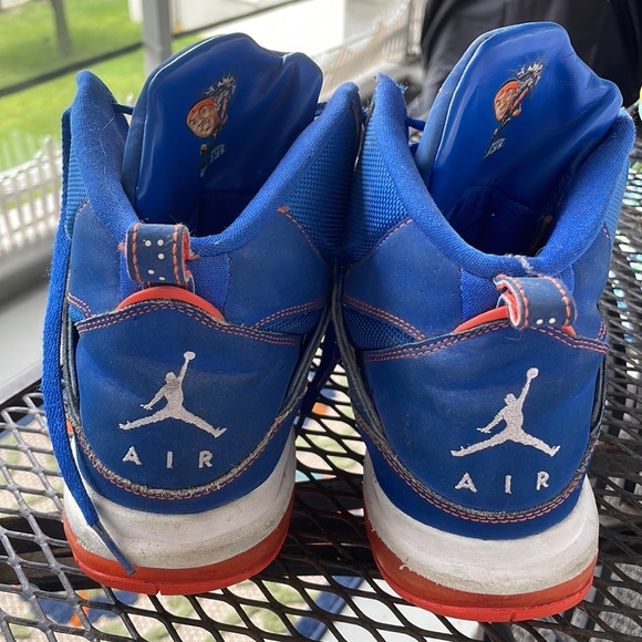 Jordan Air Flight 45 High Max Size 7 YOUTH Carmelo Anthony Blue/Orange - Picture 3 of 7